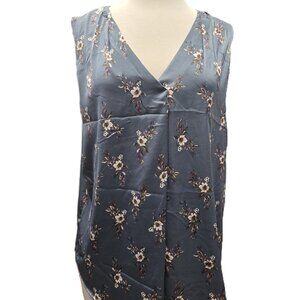 White House Black Market Sleeveless Floral Blouse